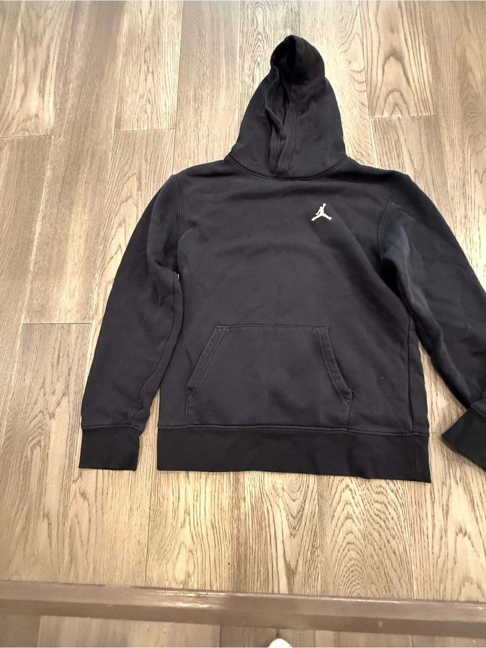 Jordan Black Hoodie with White Jumpman Logo